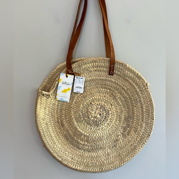 Madewell x Indigo & Lavender NWT Large Lucena Palm Leaf Shopping Bag - Picture 11 of 11